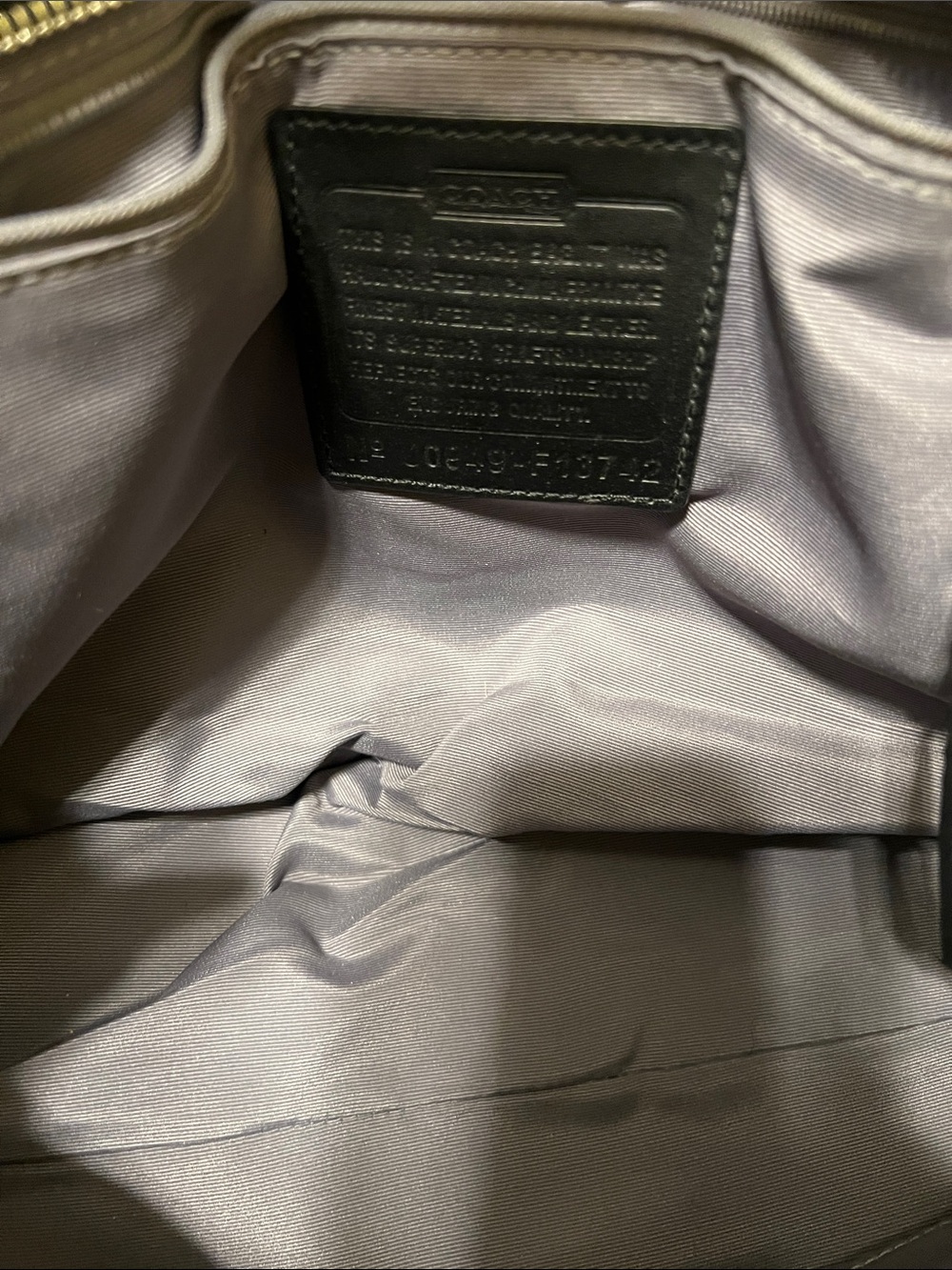 Coach Black Signature Jacquard Tote with Patent Trim and Tag - Picture 9 of 16
